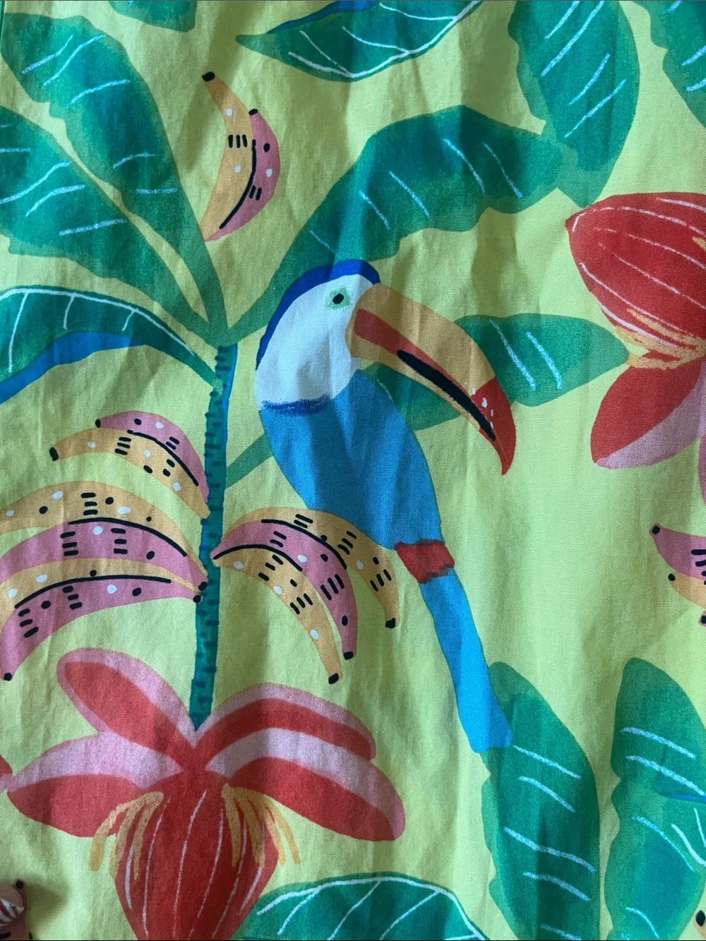 NEW! Tea Collection Tropical Birds Banana Girls Flutter Strap Jumpsuit